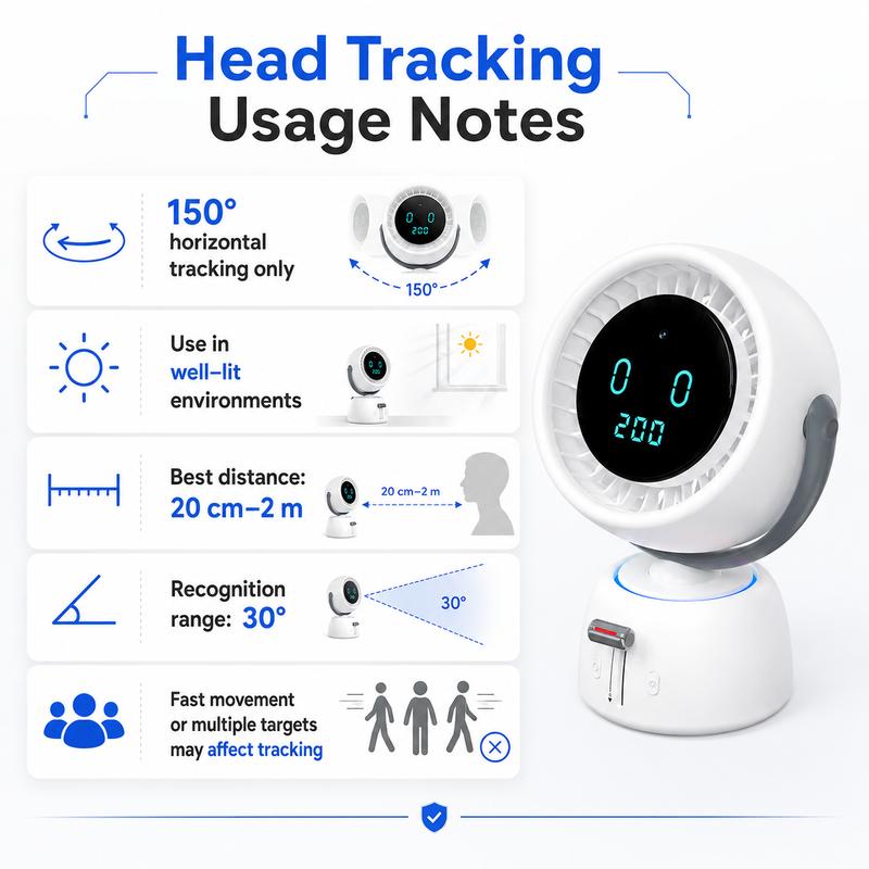 Desk Fan with AI Smart Tracking